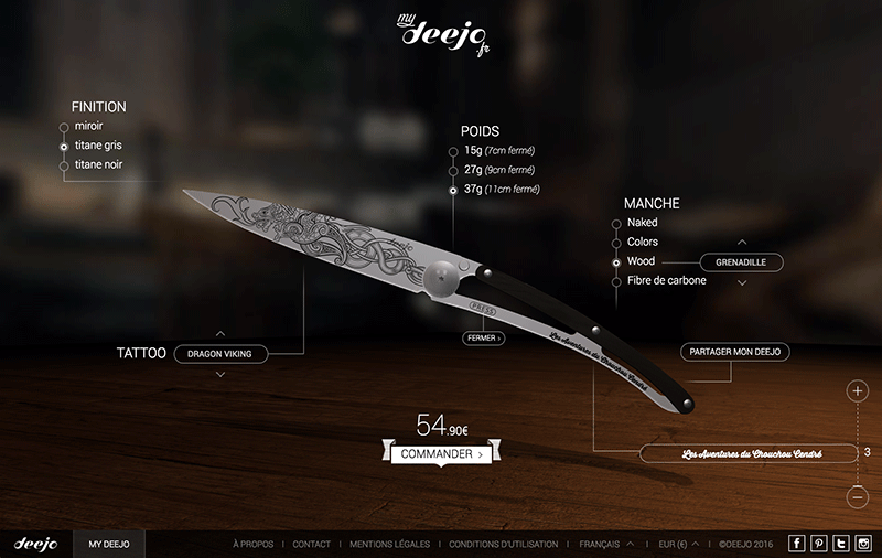 J'ai testé la customisation des couteaux Deejo